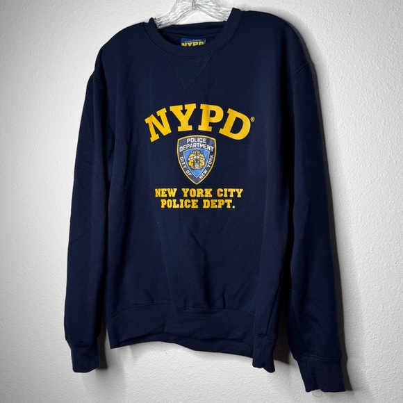 NYPD New York Police Department Navy Souvenir Crewneck Sweatshirt Mens‎ Size M - Picture 1 of 7